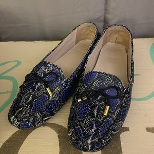Cole Haan “Cary” Black/Blue Snakeskin Loafer 9.5M